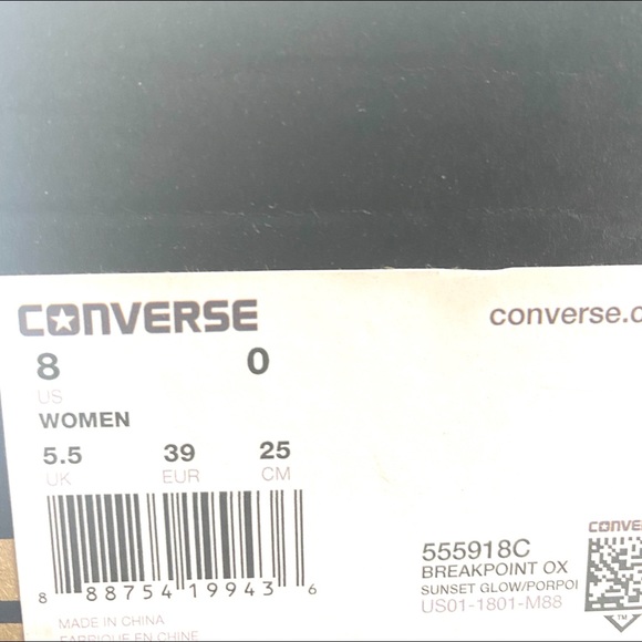 Converse 🔥SALE!🔥 Breakpoint OX Sunset Glow Synthetic Leather Women’s Sneakers - Picture 10 of 11